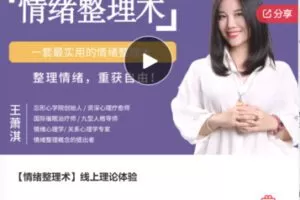 【19[红包]·F0252【情绪整理术】线上理论体验】