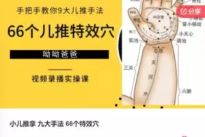 【29[红包]·F0529小儿推拿 九大手法 66个特效穴】