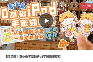 【12[红包]·F0455【精品课】夏小鱼零基础iPad手账插画专栏】