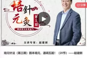 【20[红包]·F0701培元针法（第三期）固本培元，通调五脏！（20节）】