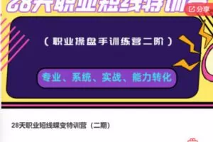 【28[红包]·F0898.28天职业短线蝶变特训营（二期）】