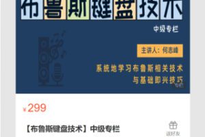 【12[红包]·S7115【布鲁斯键盘技术】中级专栏】