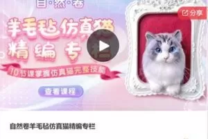 【32[红包]·F1049自然卷羊毛毡仿真猫精编专栏】