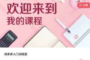 【35[红包]·F1029拼多多入门训练营】