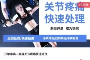 【27[红包]·F1070开单字典—全身关节疼痛快速处理】