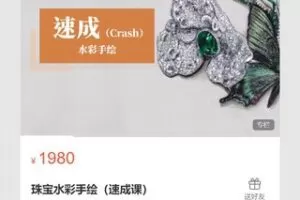 【49[红包]·S7150珠宝水彩手绘（速成课）】