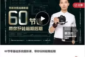 【12[红包]·S7362.60节零基础系统摄影课，带你玩转前期后期】