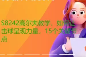 【12[红包]·S8242高尔夫教学，如何让击球呈现力量，15个关键节点】