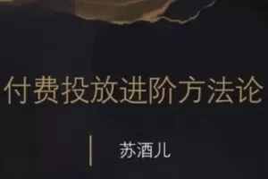 捐赠29.9[红包]·D0689-2023《苏酒儿 付费投放进阶课程》