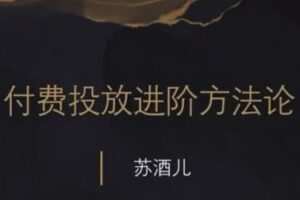 捐赠29.9[红包]·D0689-2023《苏酒儿 付费投放进阶课程》