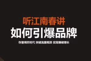 捐赠29.9[红包]·D0732-2023《【官方正版】江南春：如何引爆品牌》