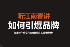 捐赠29.9[红包]·D0732-2023《【官方正版】江南春：如何引爆品牌》