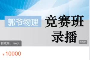 【捐赠199.9·《Z6034-郭爷小店-竟赛二轮（三期课程）》】