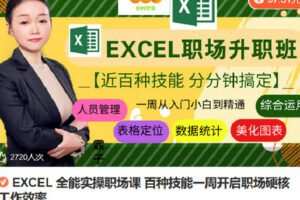 【捐赠[红包]19.90·《Z6819-lizhi-EXCEL全能实操职场课百种技能一周开启职场硬核工作效率》】