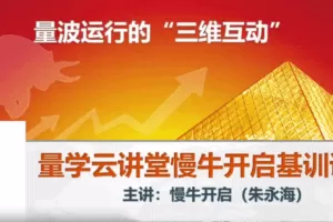 量学云讲堂朱永海慢牛开启-第37期