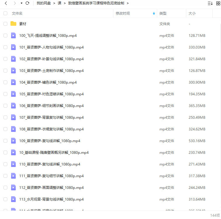 一行壁画2023年敦煌壁画系统课特色泥底绘制【画质高清有素材】
