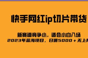 2023爆火的快手网红IP切片，号称日佣5000＋的蓝海项目，二驴的独家授权