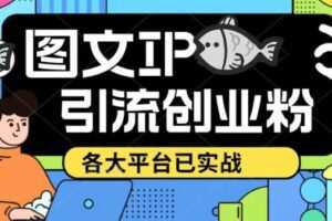价值1688的抖音快手小红书图文ip引流实操课，日引50-100！各大平台已经实战