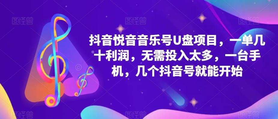 抖音音乐号U盘项目,一单几十利润,无需投入太多,一台手机,几个抖音号就能开始