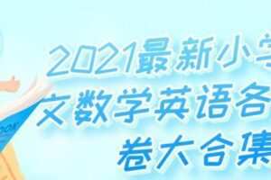 2021最新小学语文数学英语各科试卷大合集