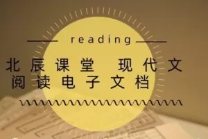 北辰课堂 现代文阅读电子文档