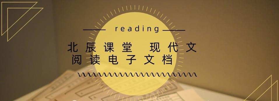 1638734280 北辰课堂 现代文阅读电子文档