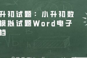 小升初试题：小升初数学模拟试题Word电子文档