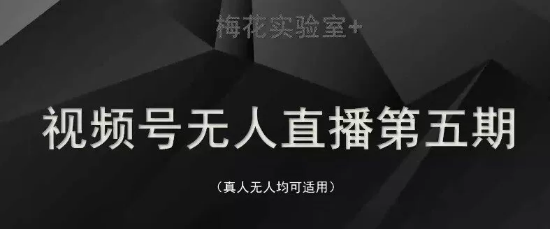 1648336785 梅花实验室·微信视频号无人直播第3期第5期，价值1180元