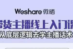 大木子·带货主播线上入门课，从底层逻辑去学主播话术