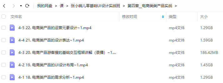 张小碗儿2022零基础UI设计实战班第1期【画质高清只有视频】