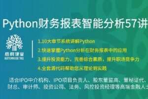 【捐赠[红包]38.88·《AL5253-47【梧桐课堂】Python财务报表智能分析—王老师》】