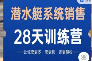 【捐赠[红包]59.90·《Z4133-桑德拉-【潜水艇系统销售28天训练营-第二期》】