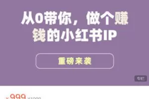 【捐赠[红包]49.99·《AL5286-闪亮猫传媒-运营大宝典：从0带你，做个赚钱的小红书IP》】