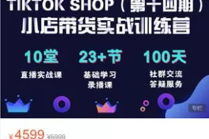 【捐赠[红包]79.99·《AL5404-TikTok Shop 全球店带货训练营（第14期）》】
