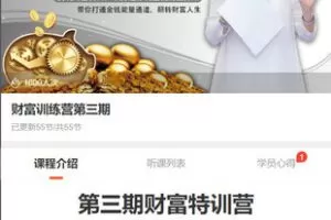 【捐赠[红包]89.99·《AL5304-荔枝微课-财富训练营第三期》】