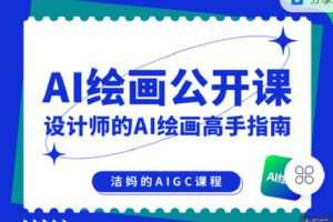 【捐赠[红包]9.90·《C0820-玩赚新媒-AI绘画进阶课-设计师的AI绘画高手指南》】