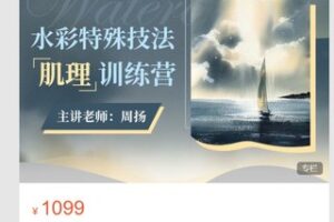 【30[红包]·S8700【艺库水彩-周扬】水彩特殊技法训练营】
