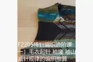 【22[红包]·F2205棒针编织进阶课（一）毛衣起针 袖窿 袖山减针规律的编织推算】
