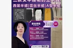 【12[红包]·F2343美式立裁打版技术基础学 三款半腰裙立平裁课程】