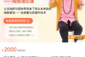 【59[红包]·S9072【特惠】大观完形团体Leader训练 理论课（视频）】