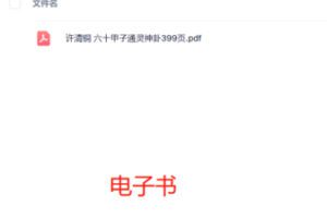 【易学上新】033.许清铜 六十甲子通灵神卦399页