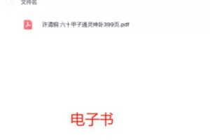 【易学上新】033.许清铜 六十甲子通灵神卦399页