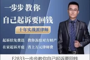 【19[红包]·F2833一步步教你自己起诉要回钱】