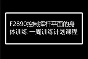 【99[红包]·F2890控制挥杆平面的身体训练 一周训练计划课程】