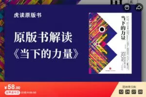 【捐赠[红包]9.90·《AL5618-原版书解读丨《当下的力量》》】