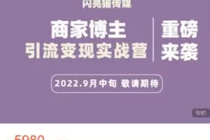 【捐赠[红包]89.99·《AL5283-闪亮猫传媒！商家精准引流实战营1.0》】