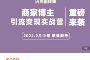 【捐赠[红包]89.99·《AL5283-闪亮猫传媒！商家精准引流实战营1.0》】