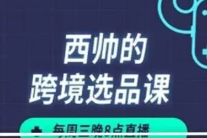 【捐赠[红包]25.00·《S3870西帅的跨境选品课_西帅》】