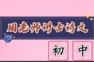 【捐赠[红包]29.90·《YL3145-周老师谈家庭教育-初中课内古诗文》】