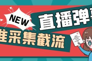 外面收费198的抖音直播间弹幕监控脚本，精准采集快速截流【软件+详细教程】